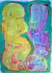 Forms of Attachment II 2024 Acrylic on Paper 22 in x 30 in