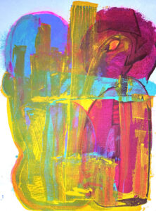 Attachment One 2024 Acrylic on Paper 22 in x 30 in