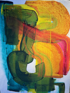 Lines of Attachment 2024 Acrylic on Paper 22 in x 30 in