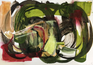 Foraging 2024 Acrylic on Paper 40 in x 30 in