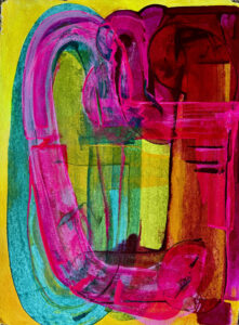 Multiple Attachments I 2025 Acrylic on Paper 22 in x 30 in