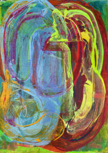 Layers of Attachment 2024 Acrylic on Paper 22 in x 30 in