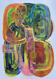 Shifting Dimensions 2025 Acrylic on Paper 22 in x 30 in