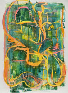 Navigating Again 2025 Acrylic on Paper 22 in x 30 in