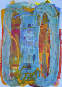 Dovetail Blue 2025 Acrylic on Paper 22 in x 30 in