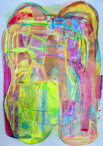 Attachment in Glow 2025 Acrylic on Paper 22 in x 30 in