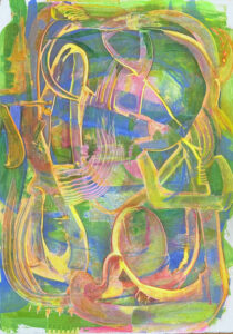Navigating Intentions 2025 Acrylic on Paper 22 in x 30 in