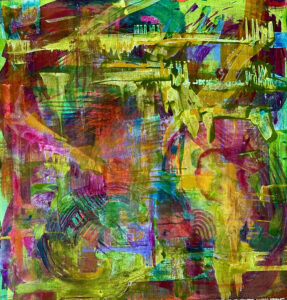 Yolo I 2024 Acrylic on Paper 30 in x 30 in